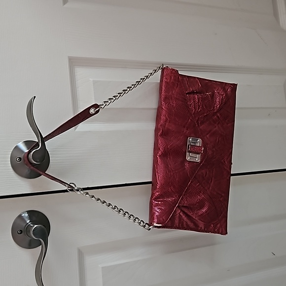 White House Black Market Handbags - WHBM Red Envelope Shoulder Bag